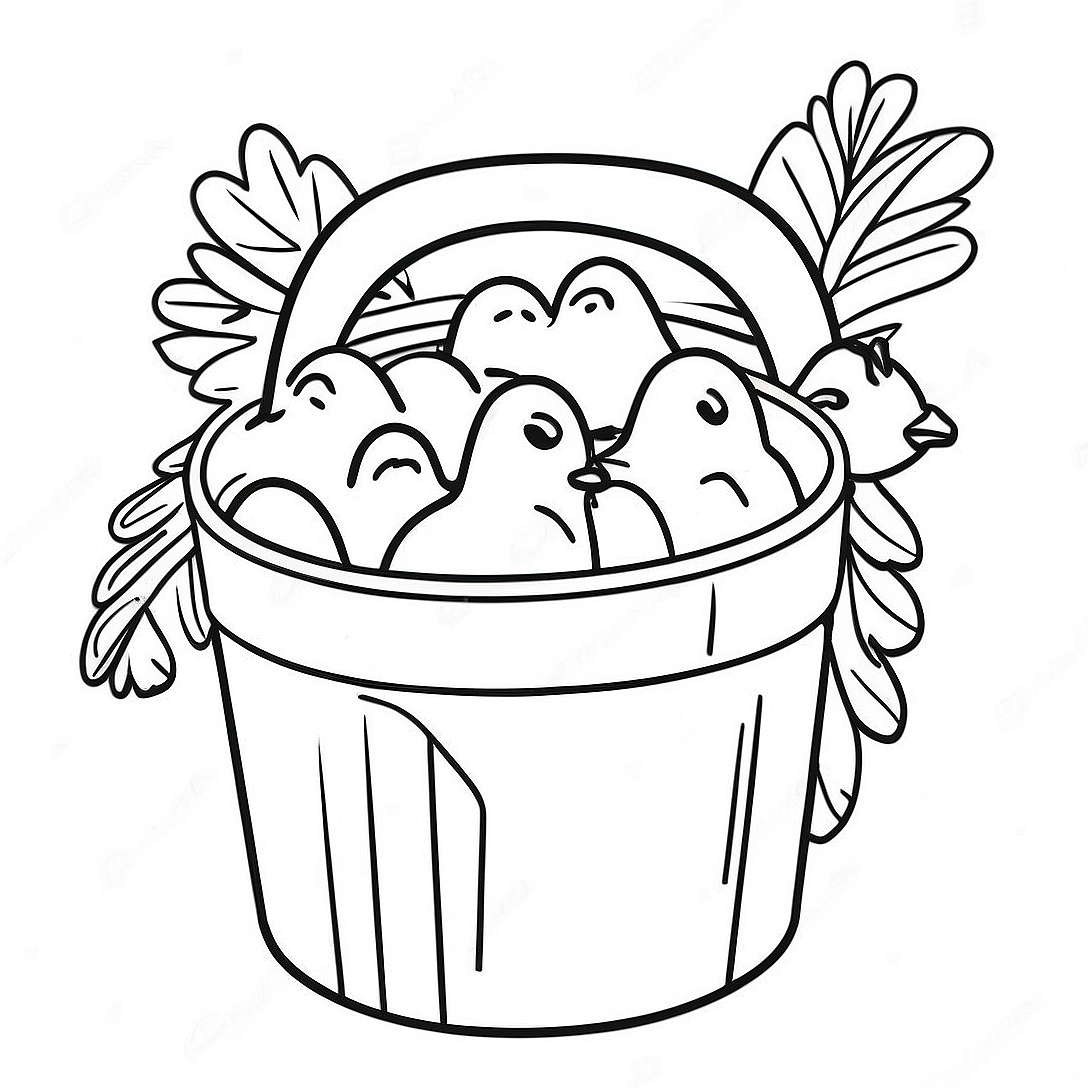 KFC Bucket of Chicken Coloring Page | KFC coloring page