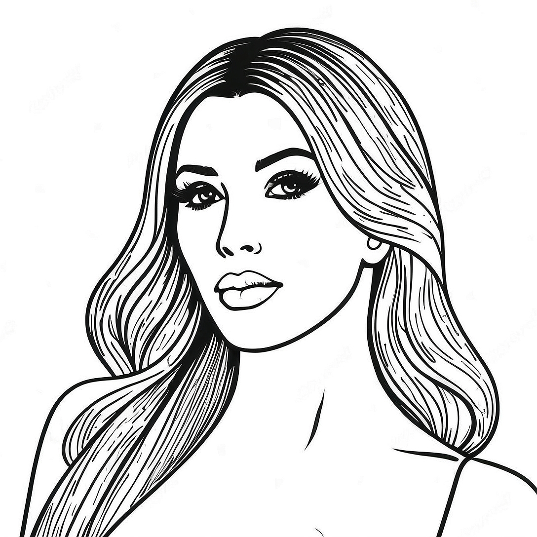 Kim Kardashian Coloring Page | Kim Kardashian coloring page