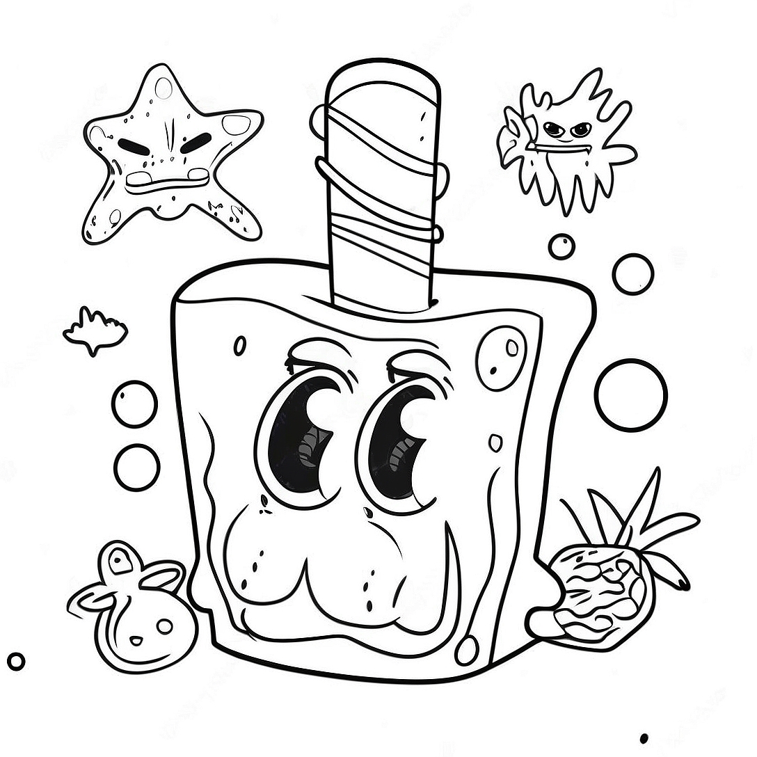 Stoner SpongeBob Coloring Page | Stoner SpongeBob coloring page