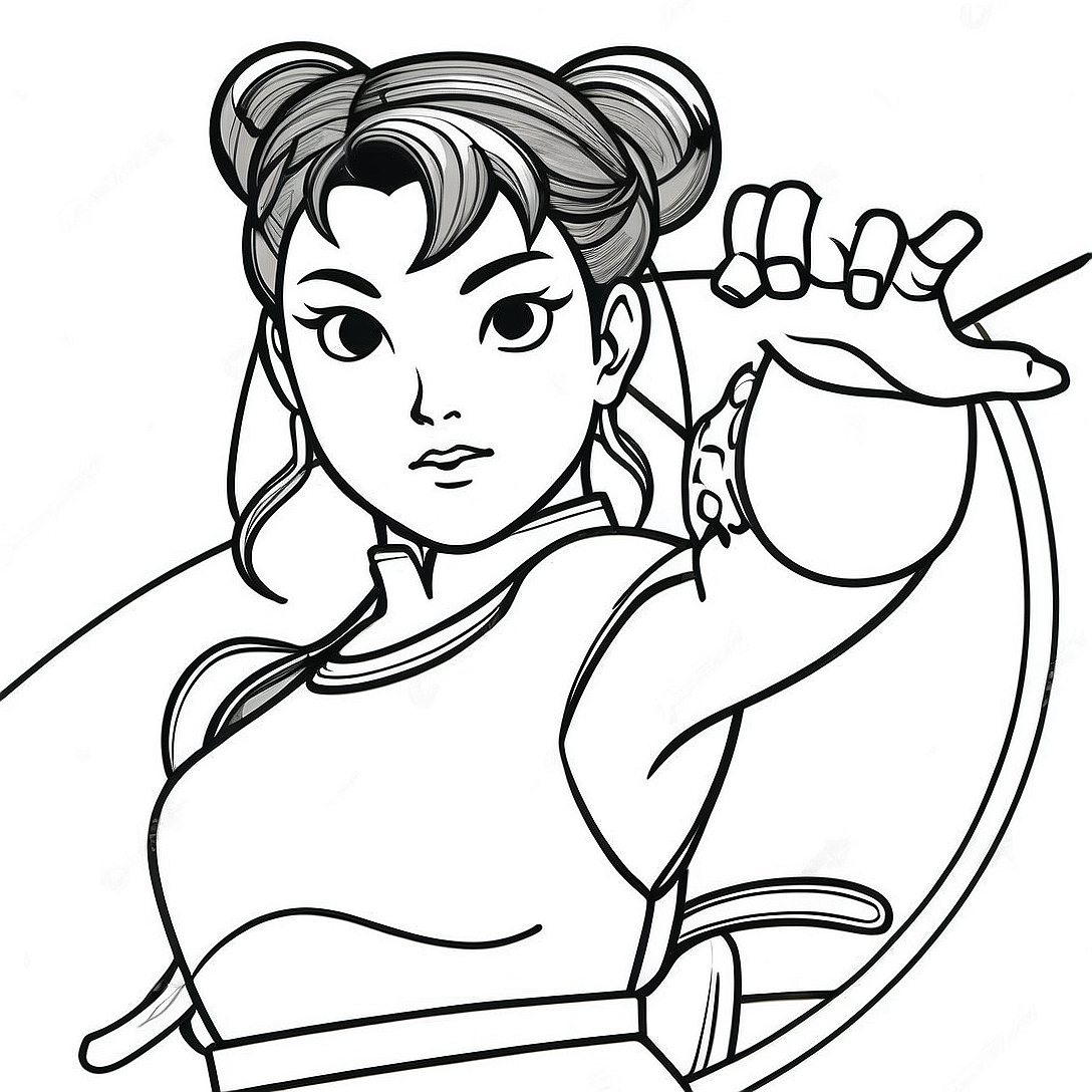 Chun Li Coloring Page | Chun Li coloring page