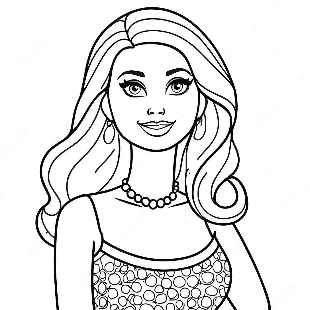 Cheerful Chelsea Barbie Coloring Page | Chelsea Barbie coloring page