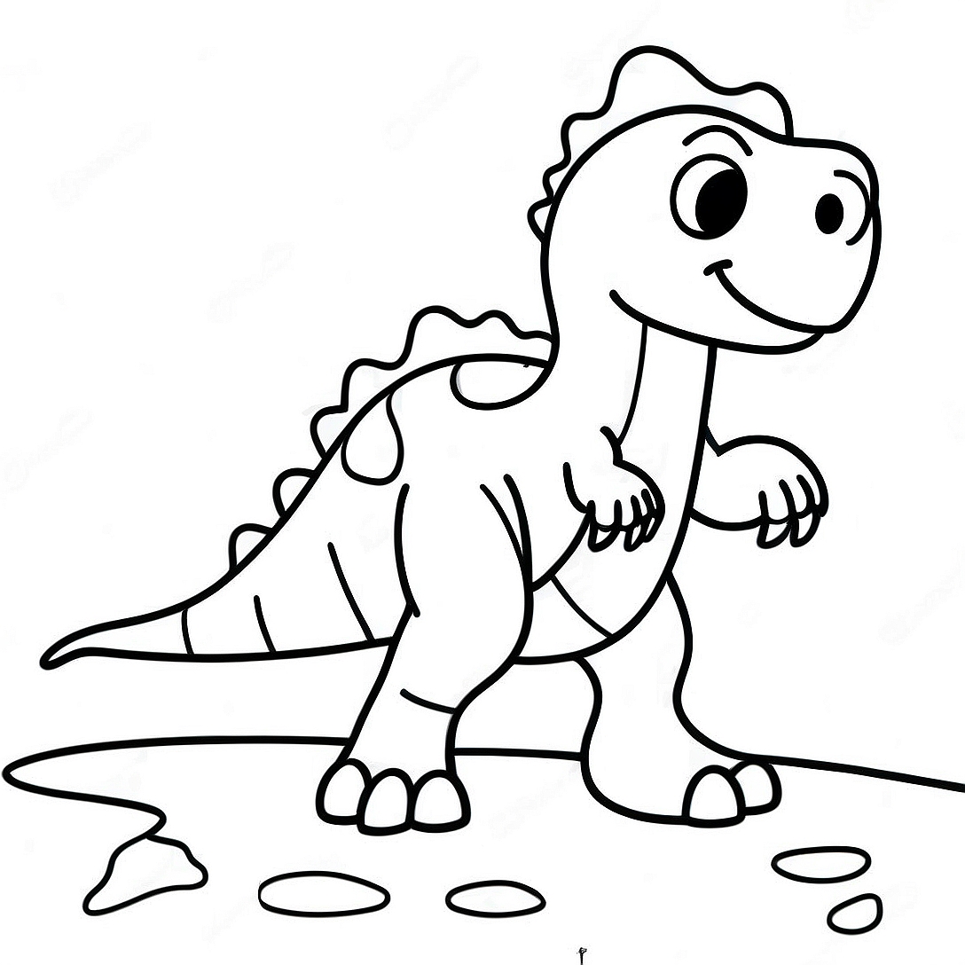 Dinosaur Footprint Coloring Page | Dinosaur Footprint coloring page