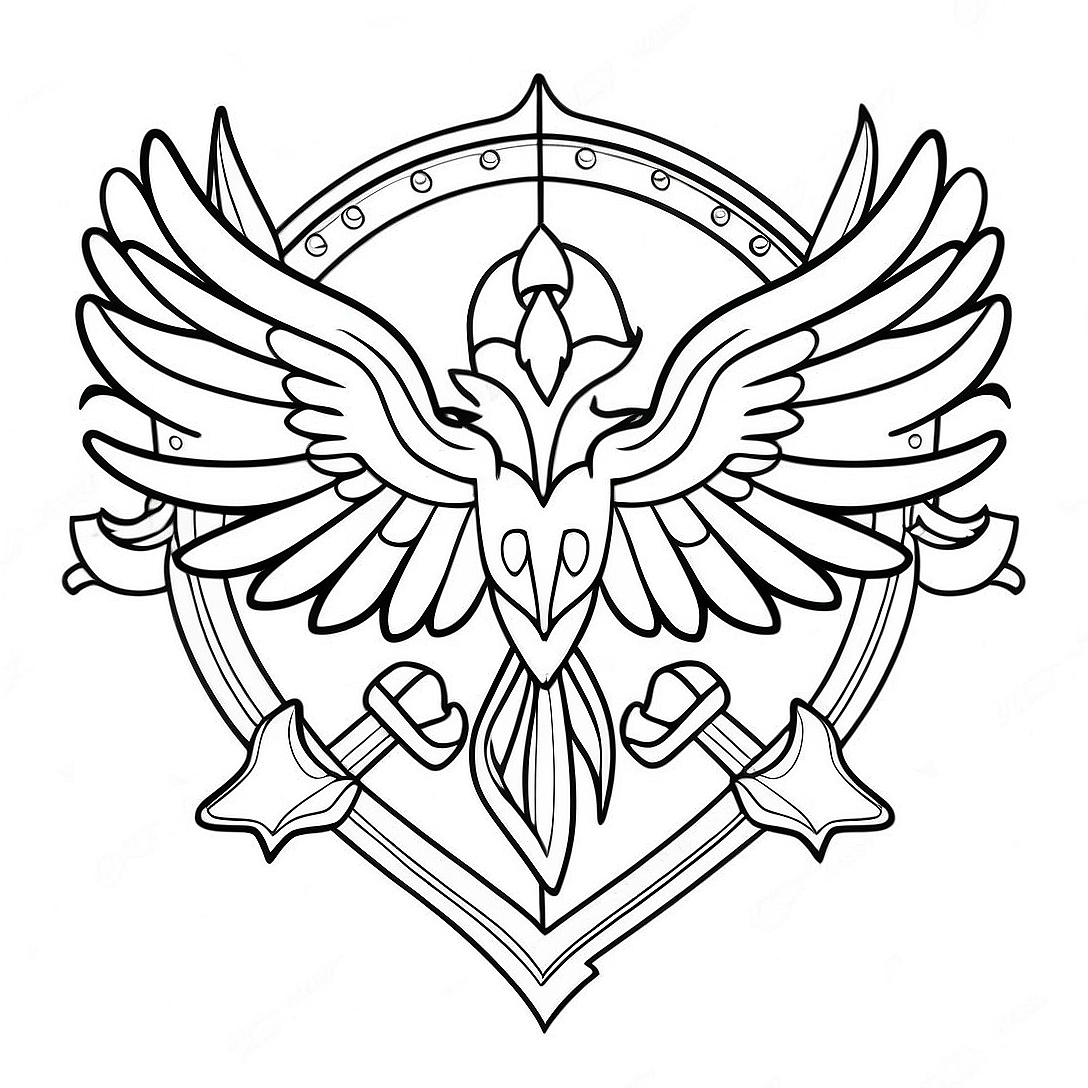 Fire Emblem Logo Coloring Page | Fire Emblem coloring page