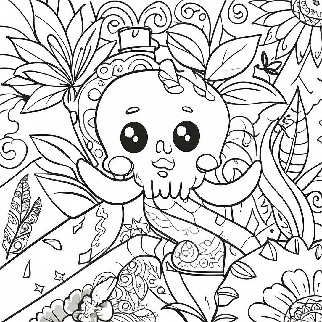 420 Themed Adult Coloring Page | 420 for Adults coloring page
