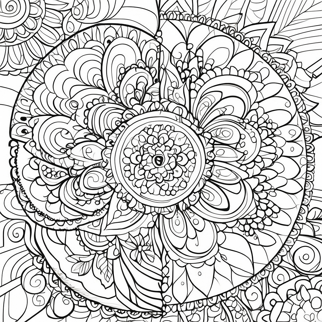 Relaxing Mandala 420 Coloring Page | 420 for Adults coloring page