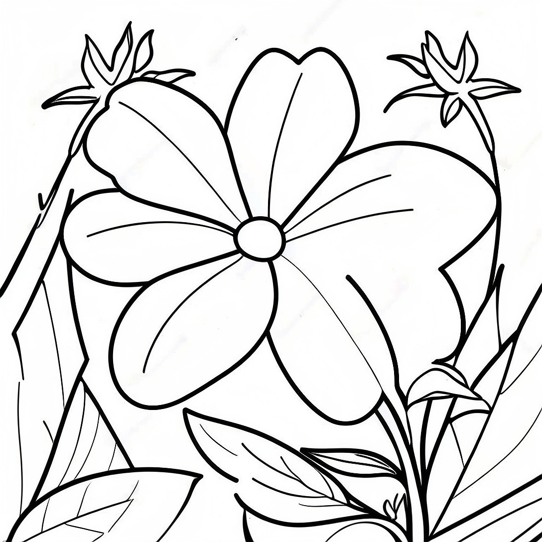Vibrant Morning Glory Coloring Page | Morning Glory coloring page