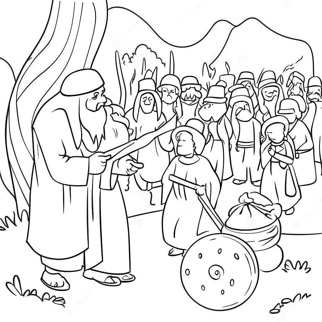 Colorful Deuteronomy Scenes Coloring Page | Deuteronomy coloring page