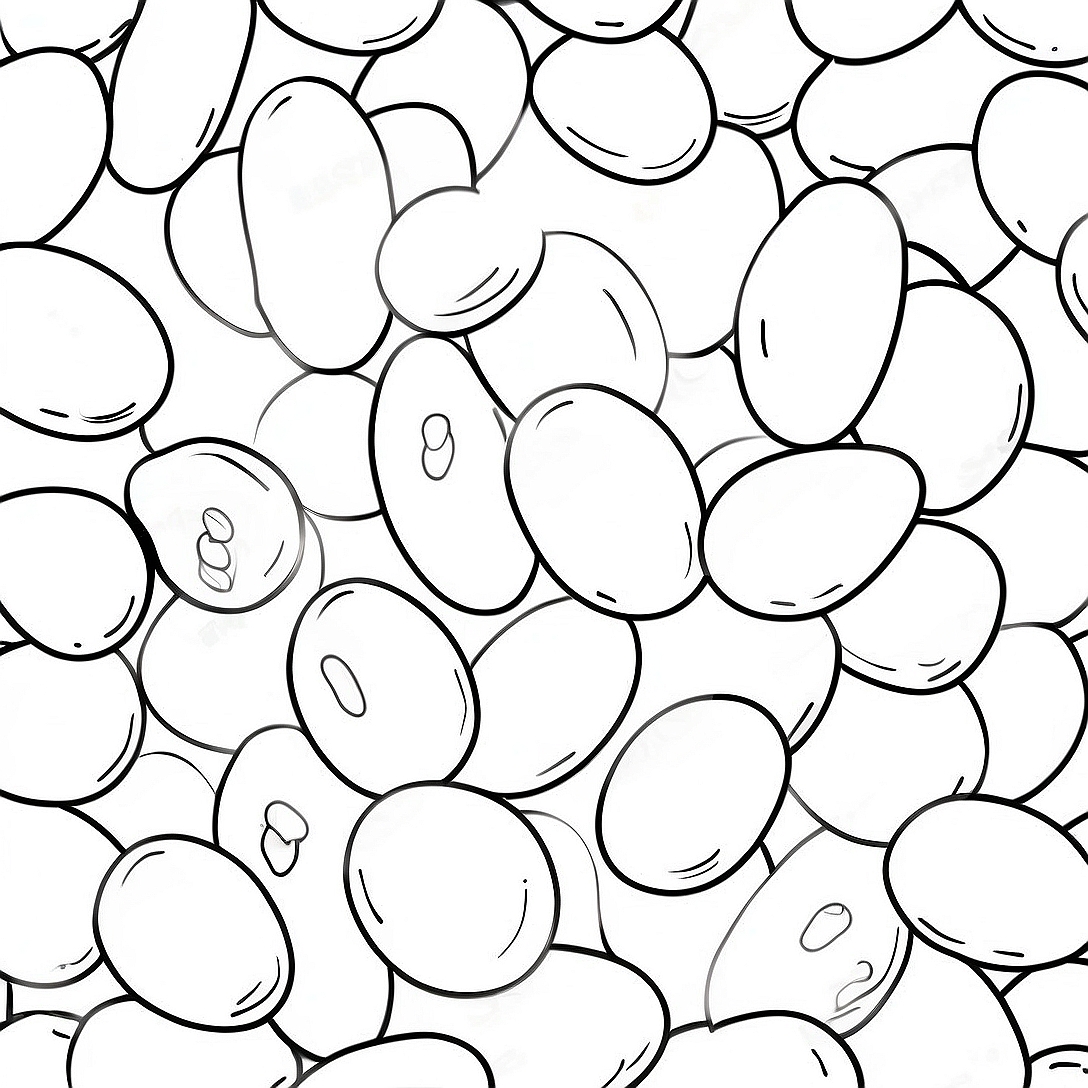 Jelly Beans Coloring Page | Jelly Beans coloring page