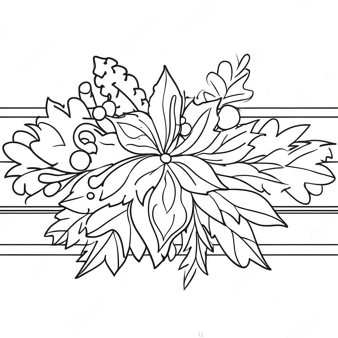 Christmas Border Clipart Coloring Page | Christmas Boarder Clipart coloring page