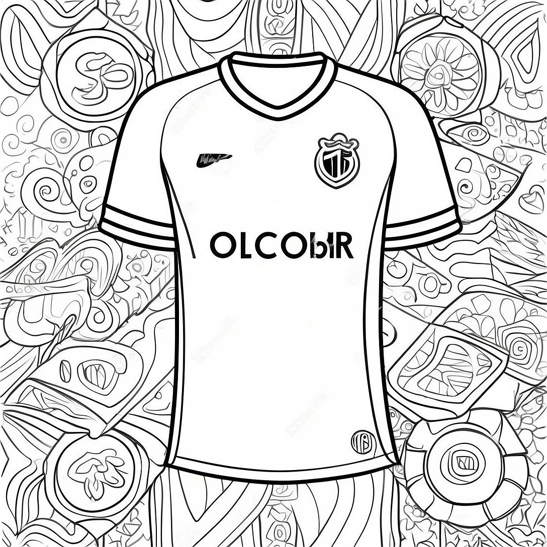 Colorful Soccer Jersey Design Coloring Page | Soccer Jersey coloring page