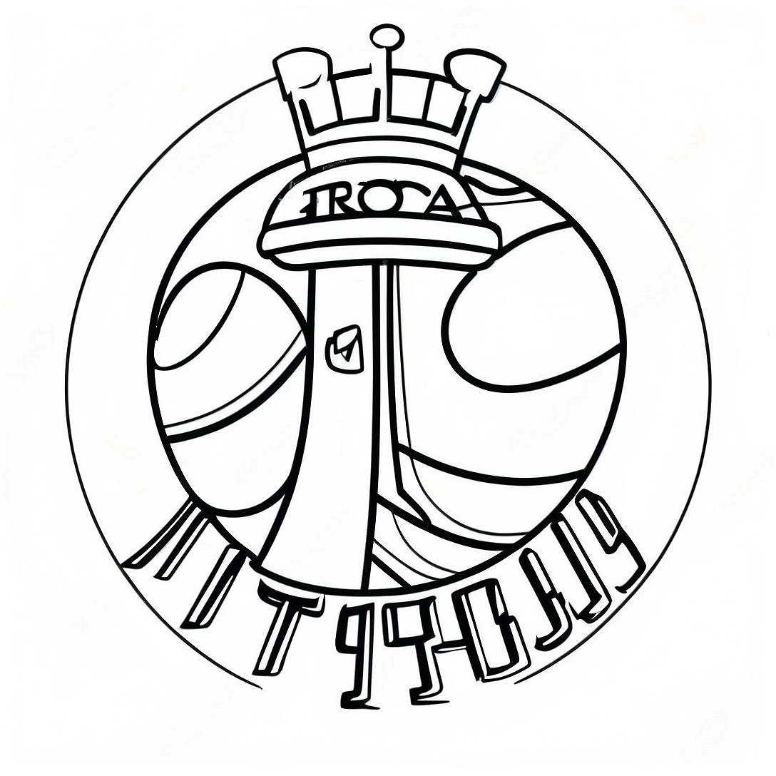NBA Logo Coloring Page | Logo NBA coloring page