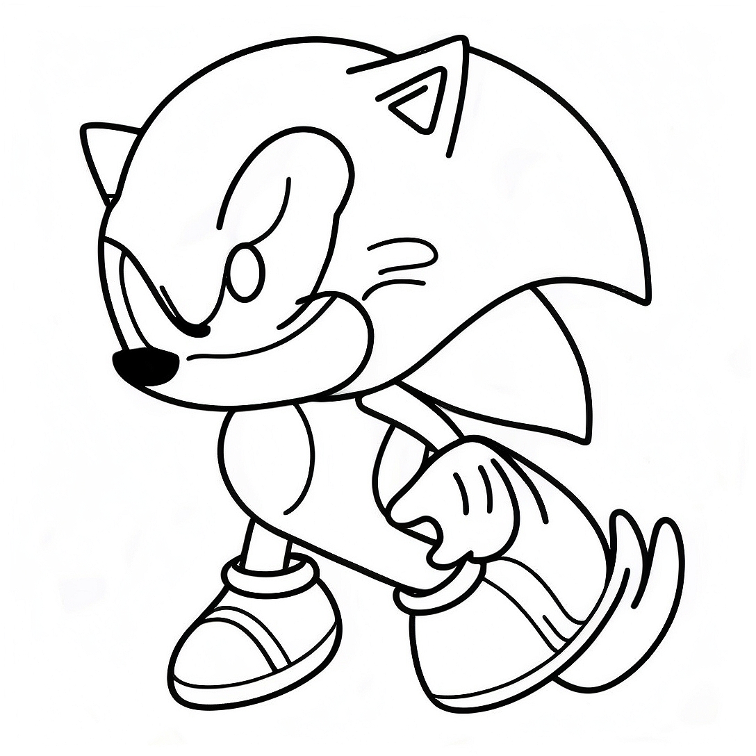 Sonic Among Us Character Coloring Page | Sonic Among Us coloring page