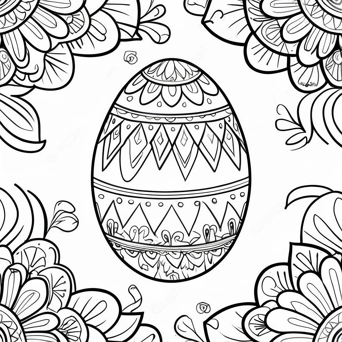 Pysanky Egg Coloring Page | Pysanky coloring page