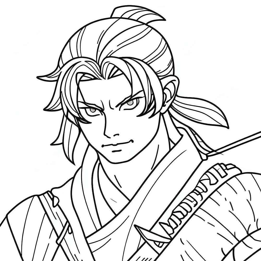 Rui Demon Slayer Coloring Page | Rui Demon Slayer coloring page