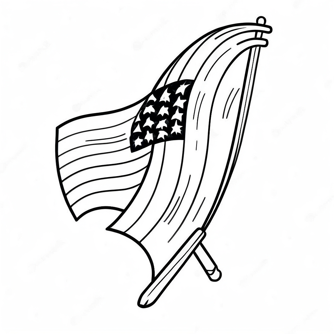 Flag Coloring Page for Kids | Flag coloring page