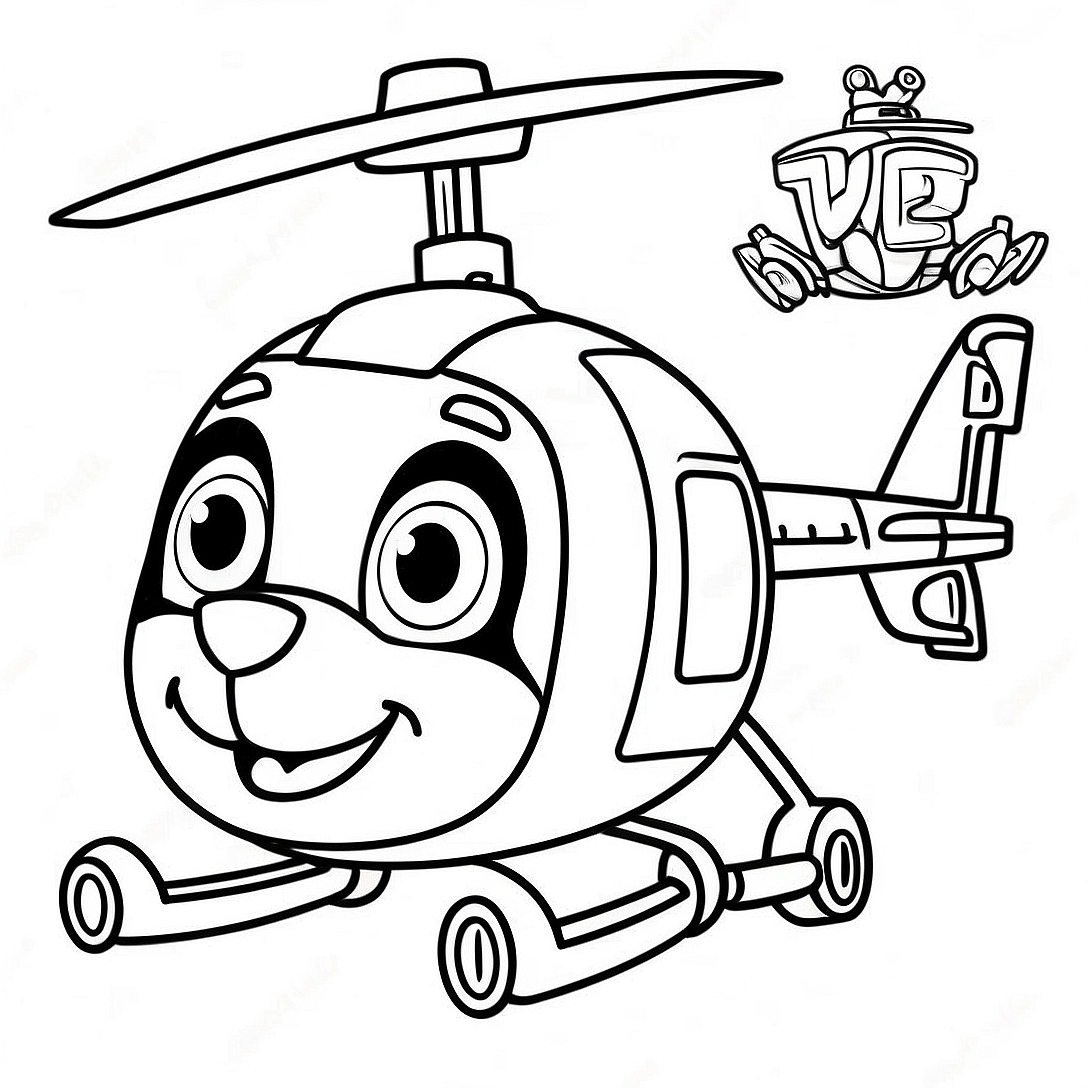 Paw Patrol Skye Helicopter Coloring Page | Paw Patrol Skye Helicopter coloring page