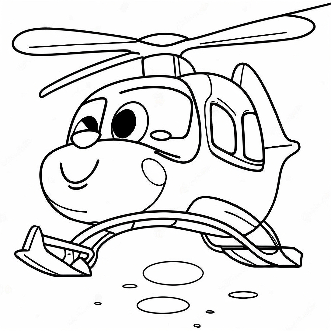Skye Flying High in Helicopter Coloring Page | Paw Patrol Skye Helicopter coloring page
