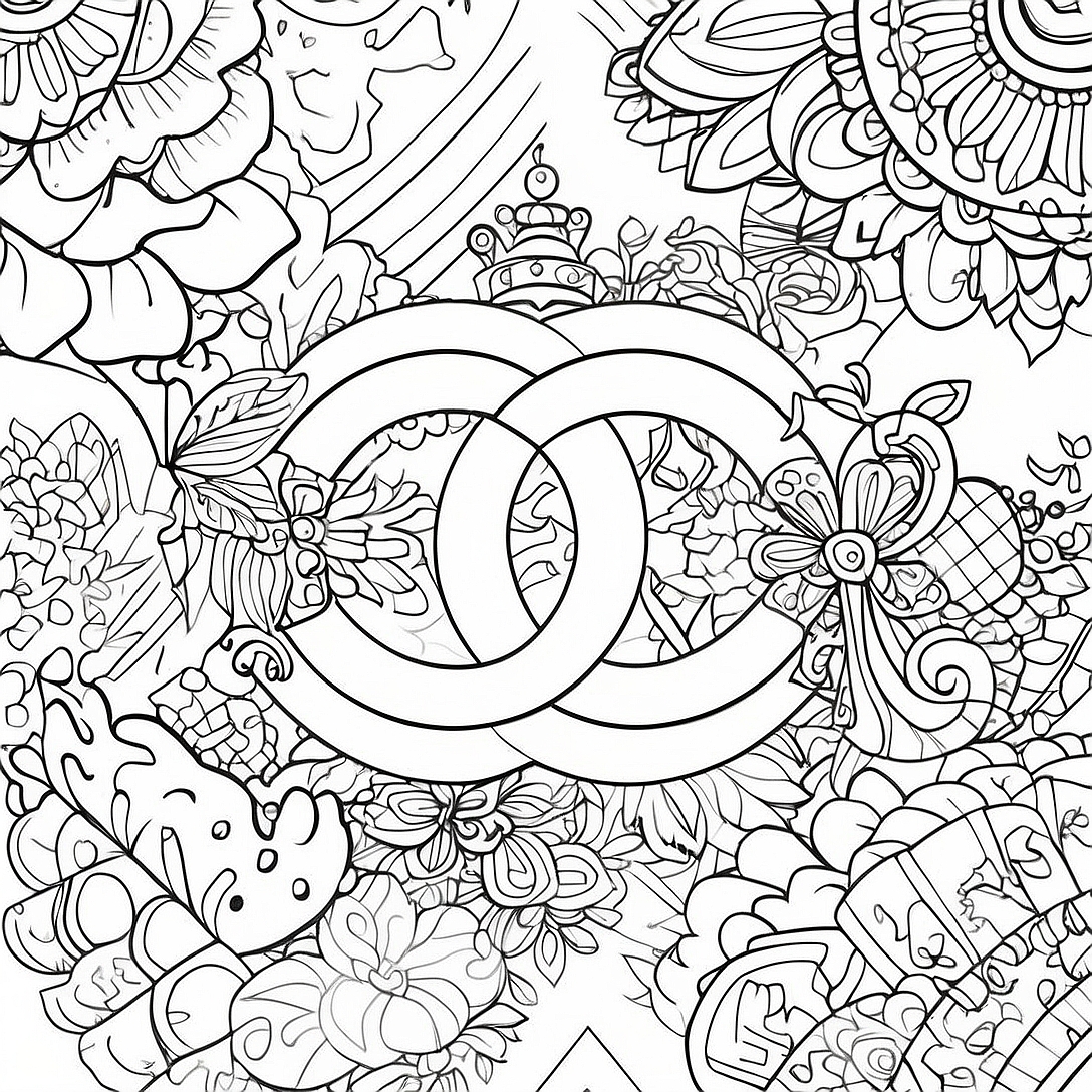 Chanel Logo Coloring Page | Chanel coloring page