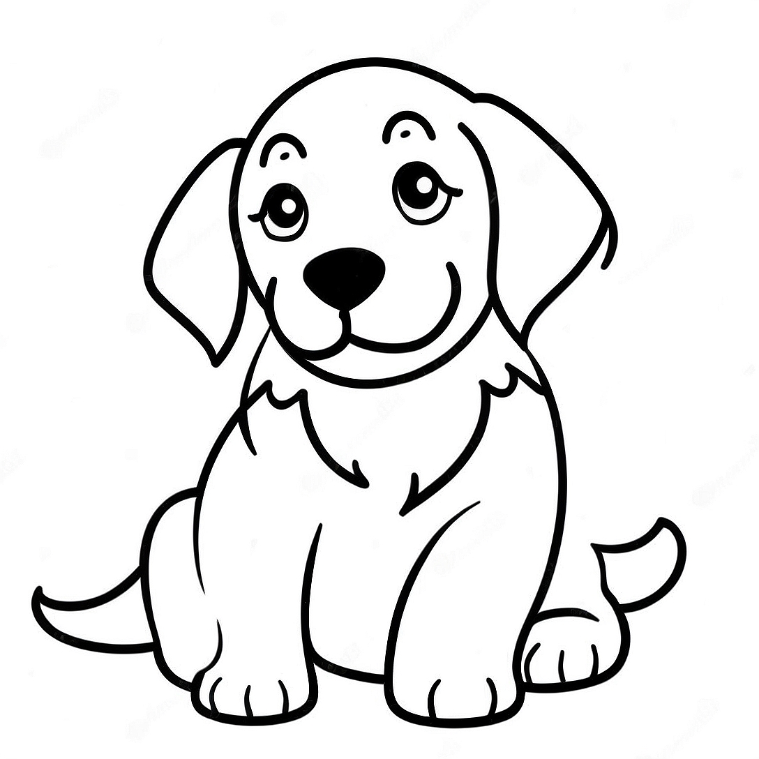 Golden Retriever Puppy Coloring Page | Golden Retriever coloring page