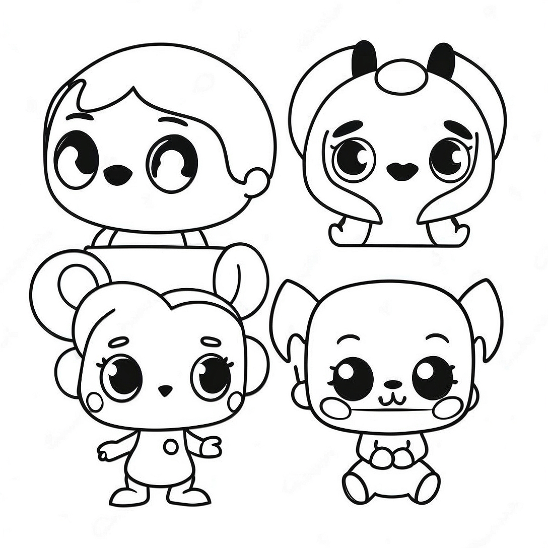 Cute Funko Pop Disney Characters Coloring Page | Funko Pop Disney coloring page
