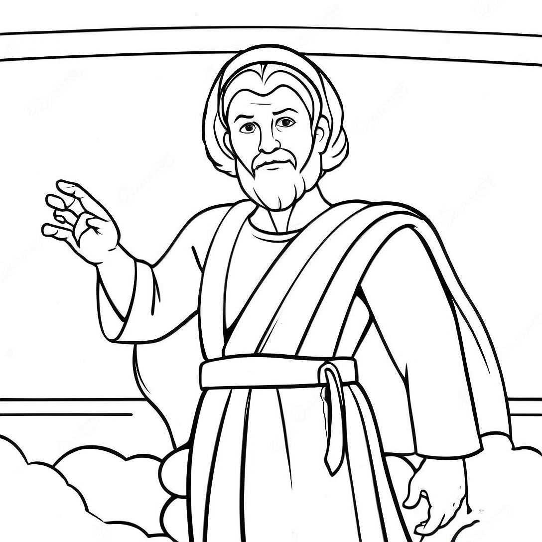Elisha with Miraculous Powers Coloring Page | Elisha coloring page