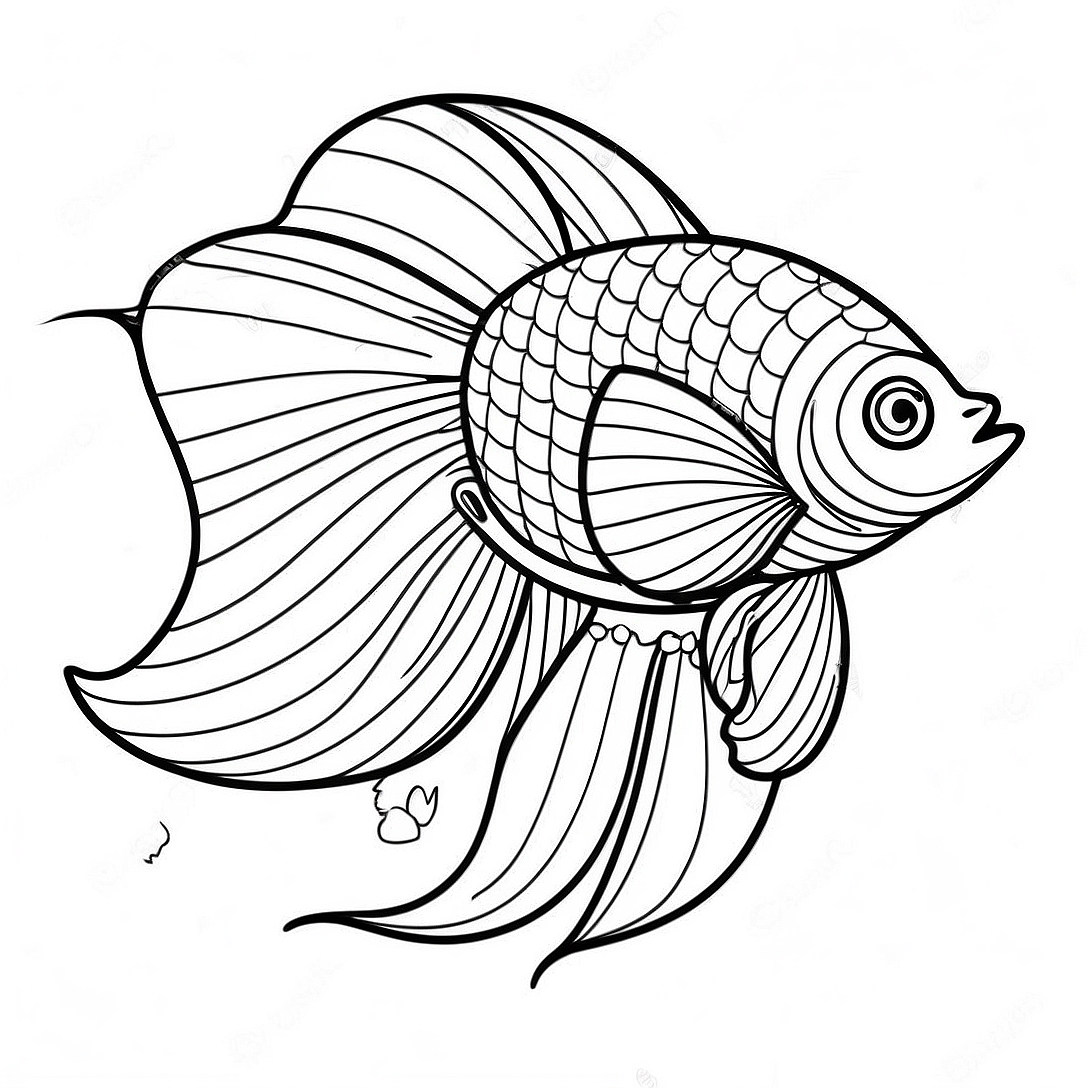 Betta Fish Coloring Page | Betta Fish coloring page