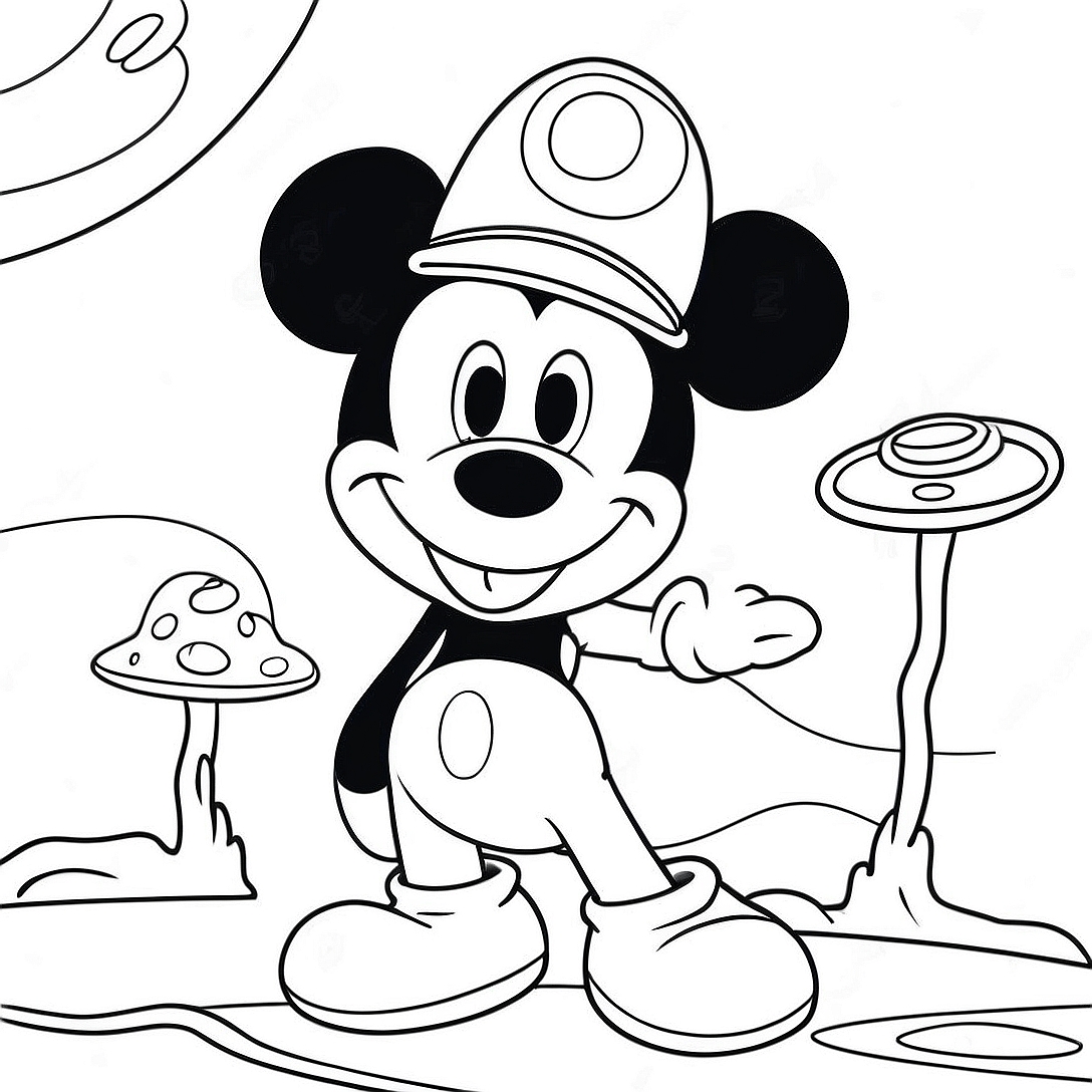 Mickey Mouse Clubhouse Space Adventure Coloring Page | Mickey Mouse Clubhouse Space Adventure coloring page