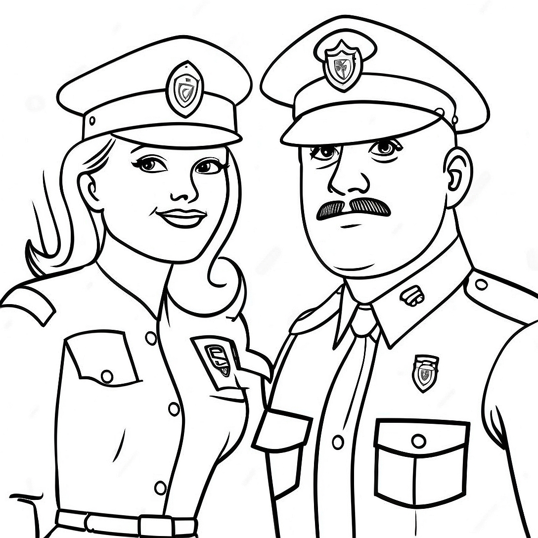 Officer Buckle and Gloria Coloring Page | Officer Buckle and Gloria coloring page