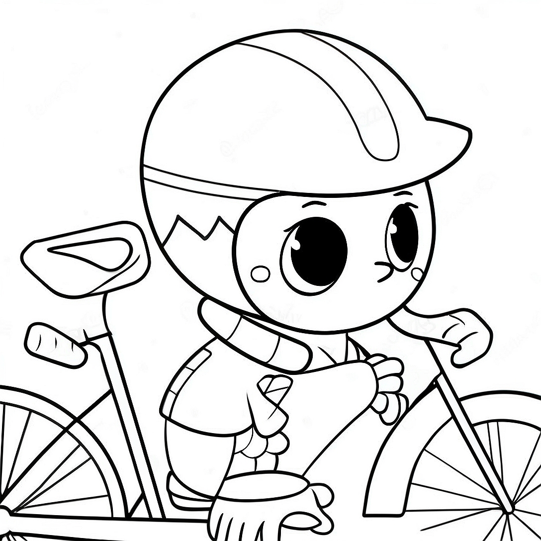 Bike Safety Awareness Coloring Page | Bike Safety coloring page