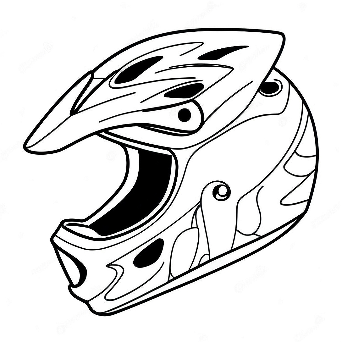 Colorful Bicycle Helmet Safety Coloring Page | Bike Safety coloring page