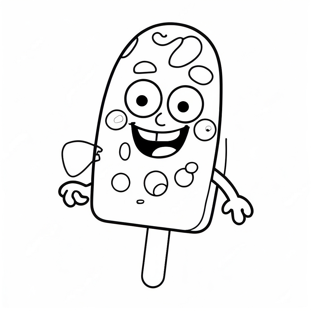 SpongeBob Popsicle Coloring Page | SpongeBob Popsicle coloring page