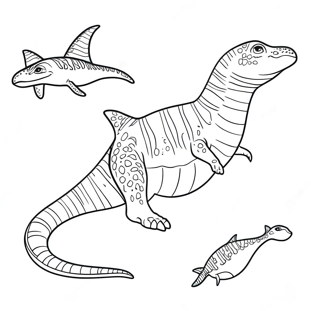 Mosasaurus Coloring Page | Mosasaurus coloring page