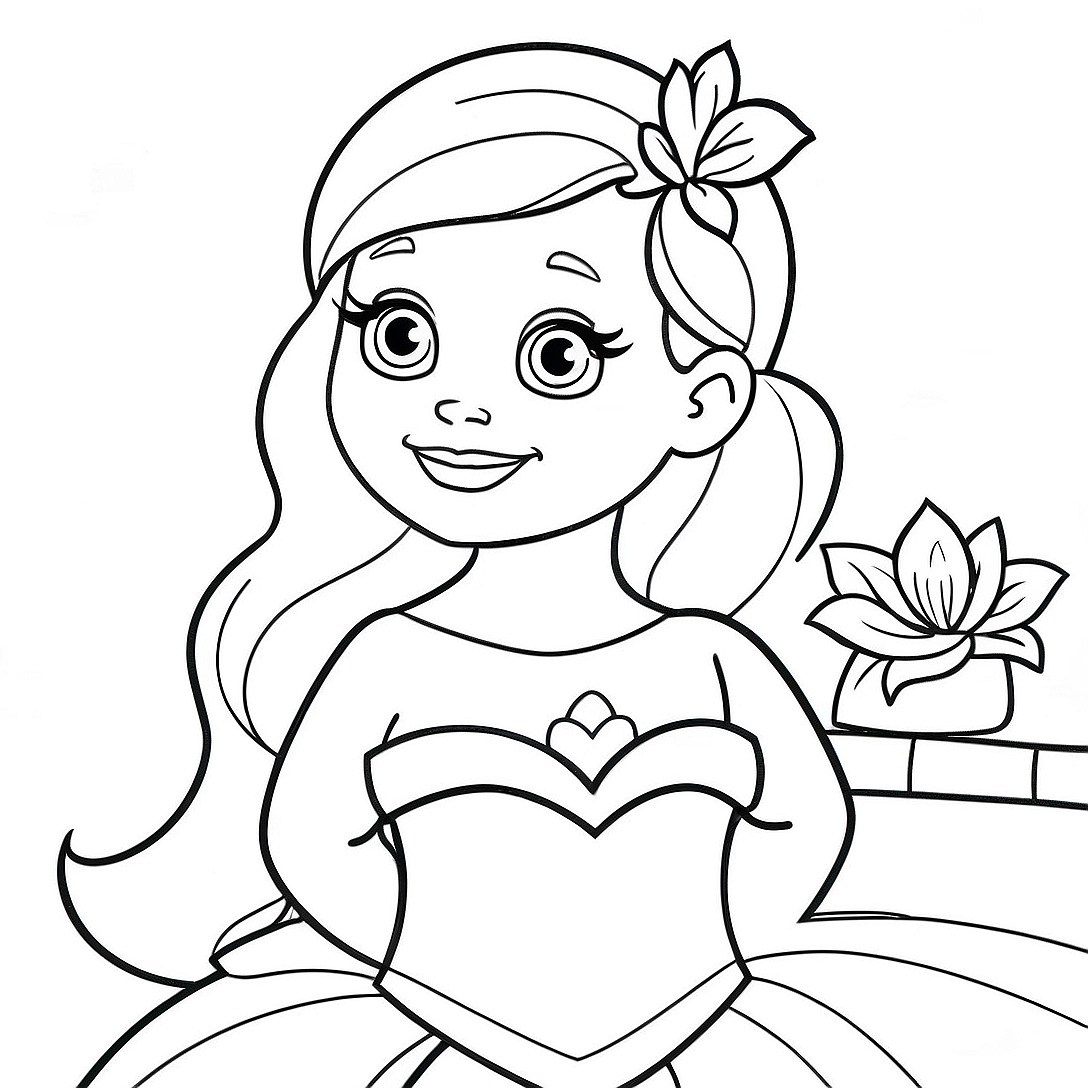 Enchanting Disney Princess Coloring Page | Disney Mystery coloring page