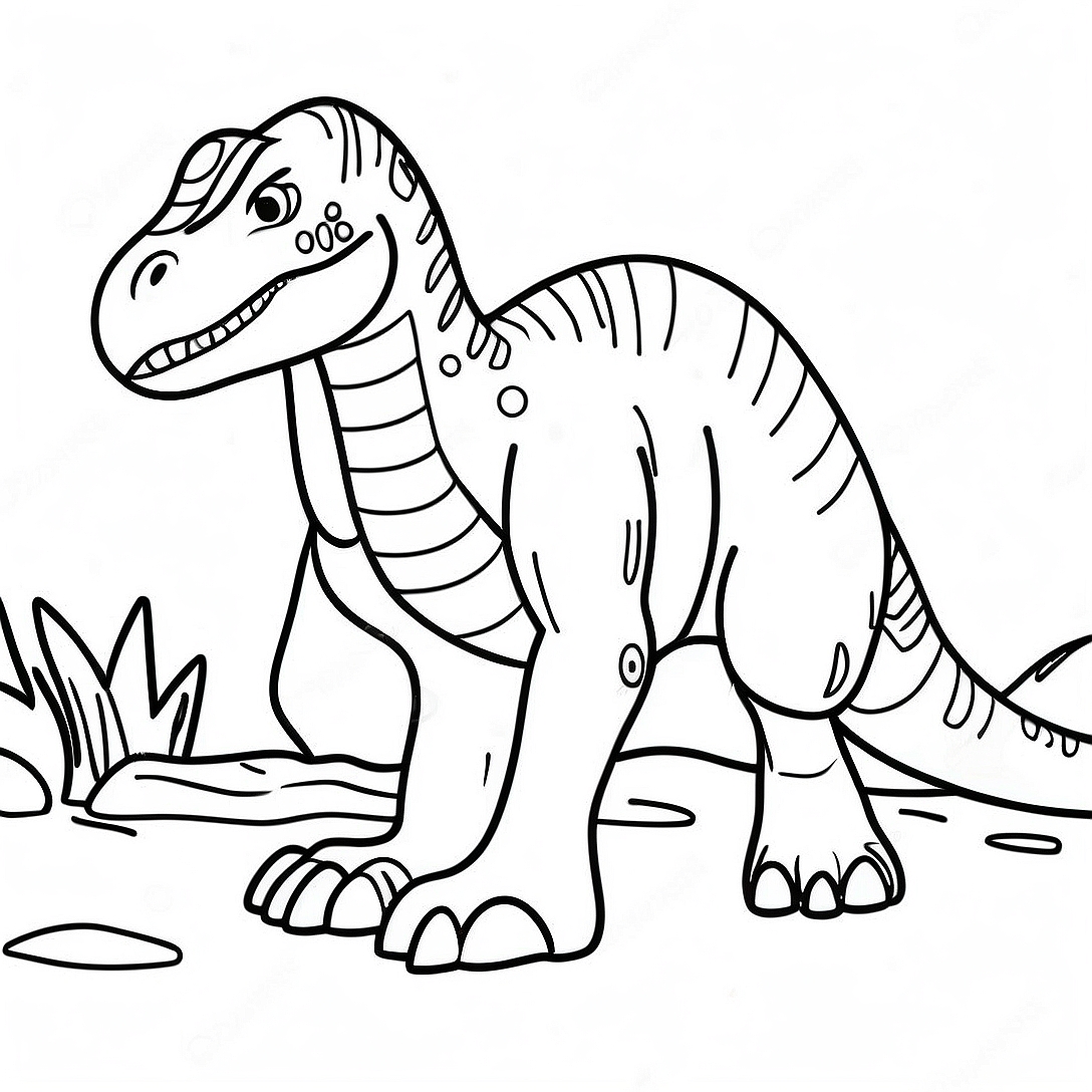Baryonyx Dinosaur Coloring Page | Baryonyx coloring page