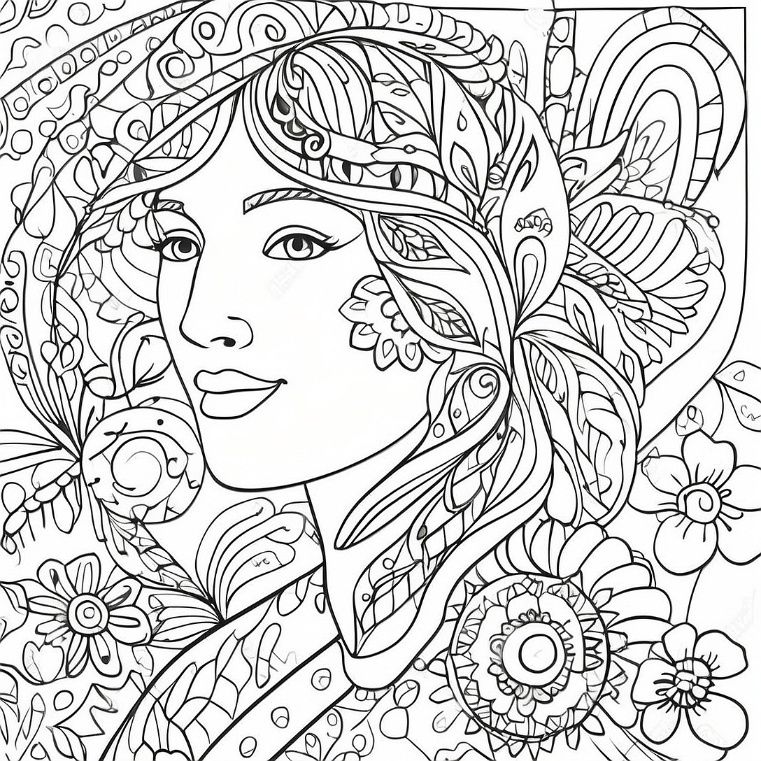 Laurel Burch Coloring Page | Laurel Burch coloring page