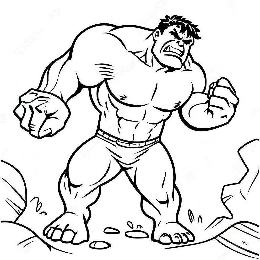 Hulk Smashing Abomination Coloring Page | Hulk vs Abomination coloring page