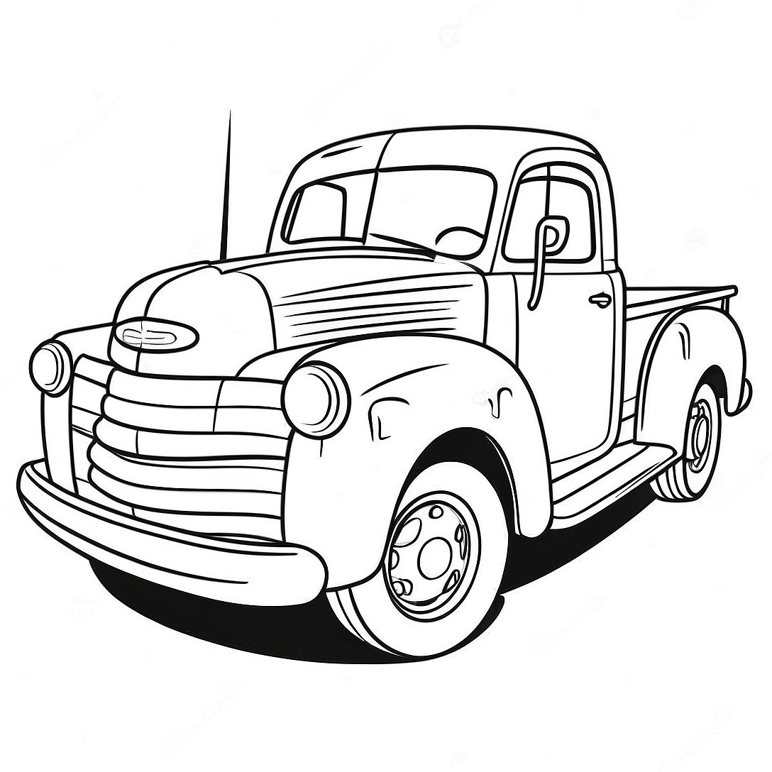 Pickup Truck Coloring Page | Pickup Truck coloring page