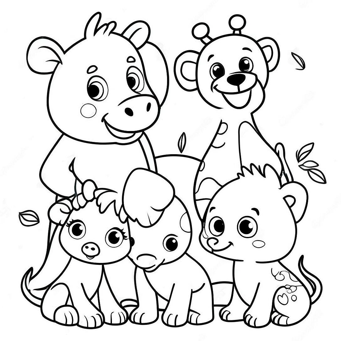 Whimsical Zoo Animals Coloring Page | If I Ran the Zoo coloring page
