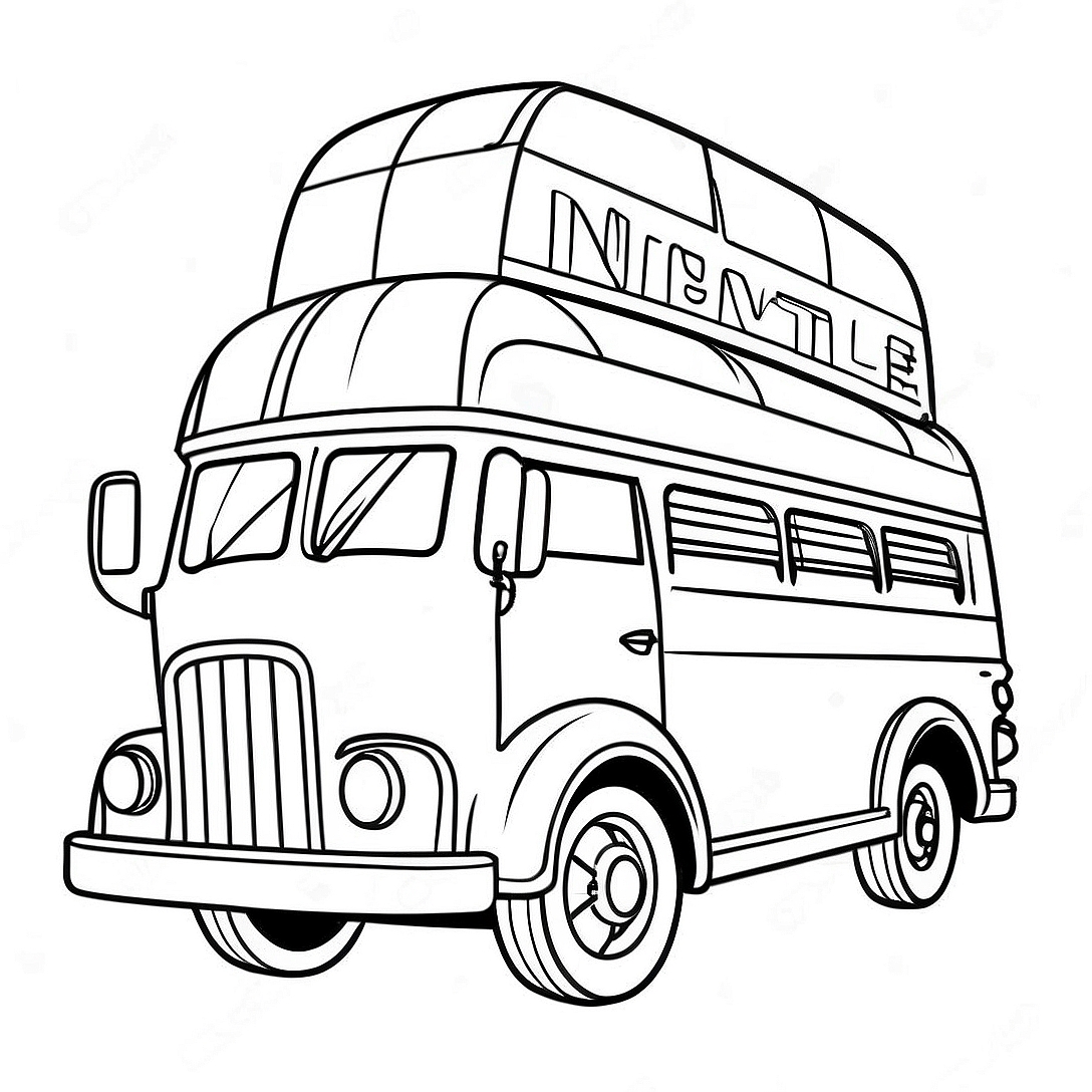 Fortnite Battle Bus Coloring Page | Fortnite Battle Bus coloring page