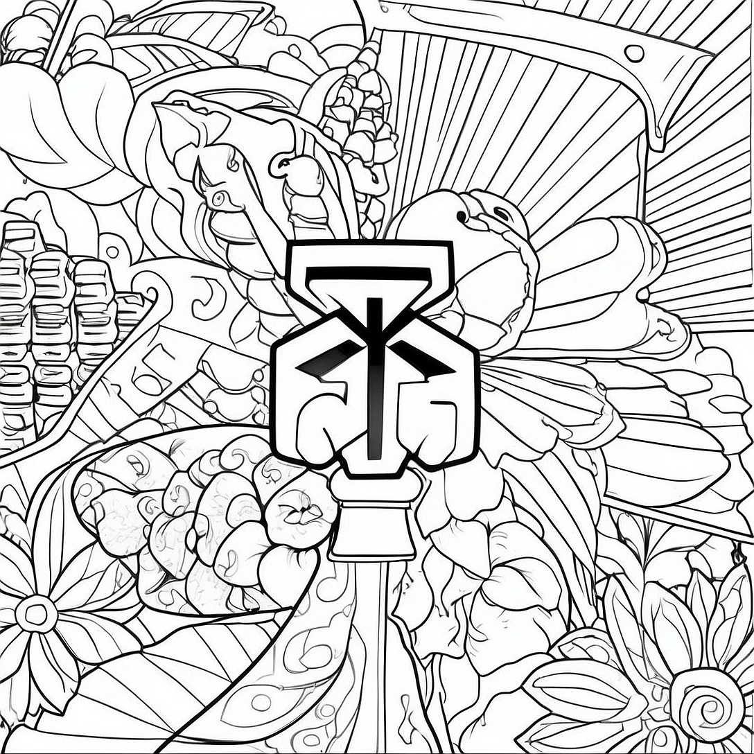 Mitsubishi Logo Coloring Page | Mitsubishi coloring page