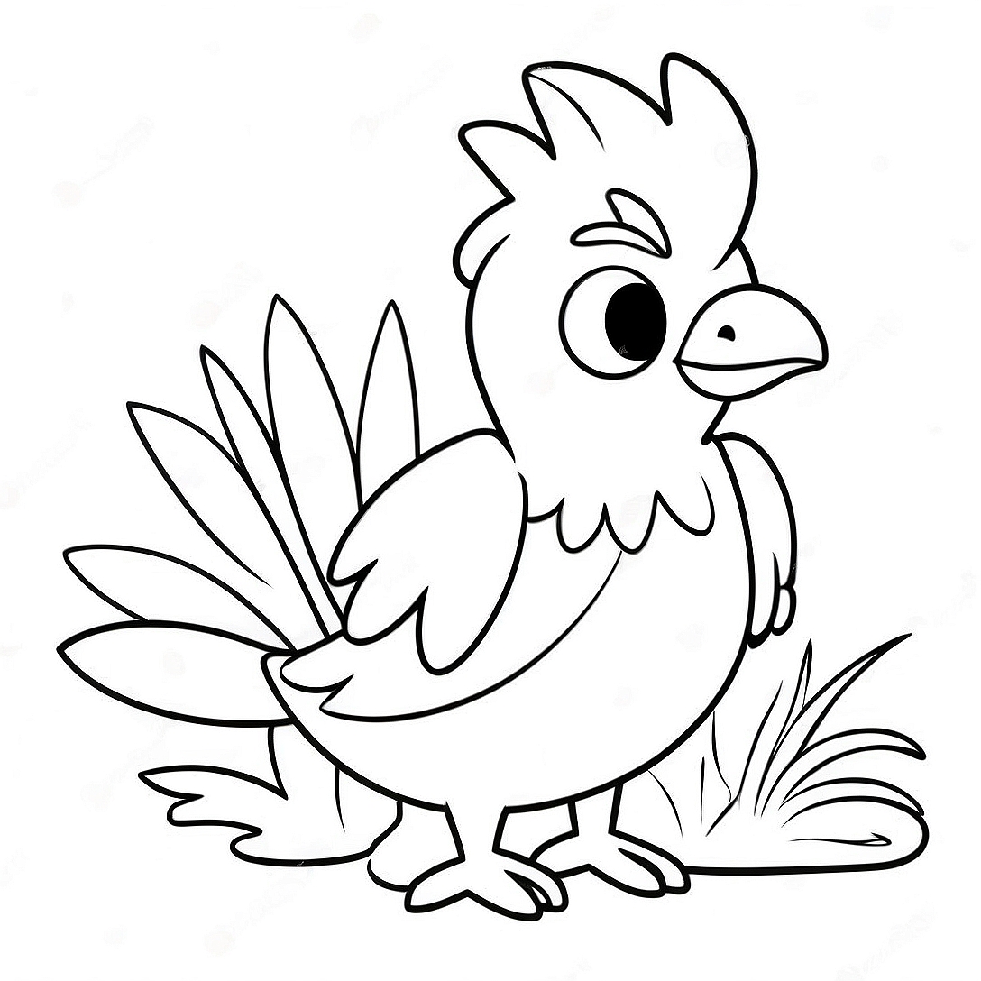 Cute Farfetch'd with Leek Coloring Page | Farfetch'd coloring page