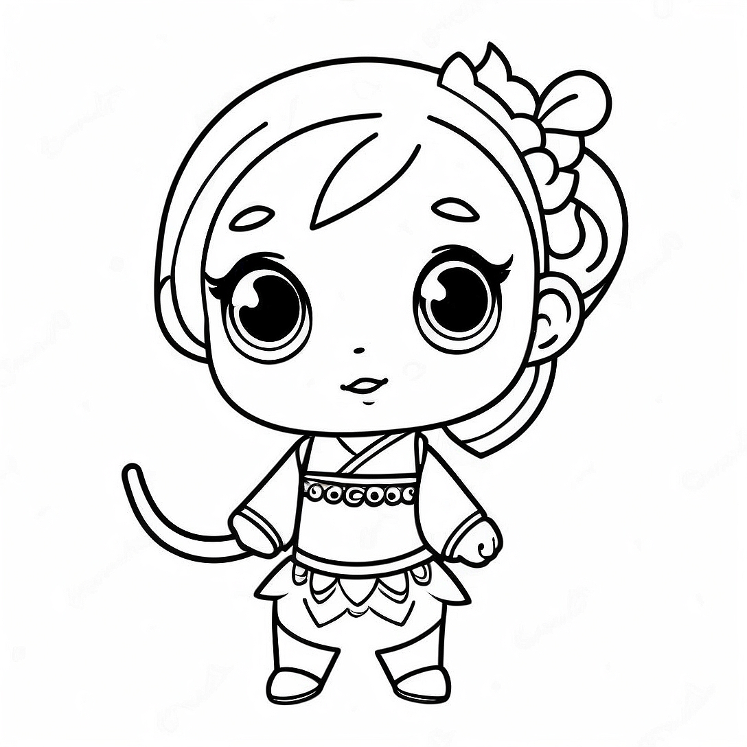 Qiqi Chibi Coloring Page | Genshin Impact QiQi coloring page