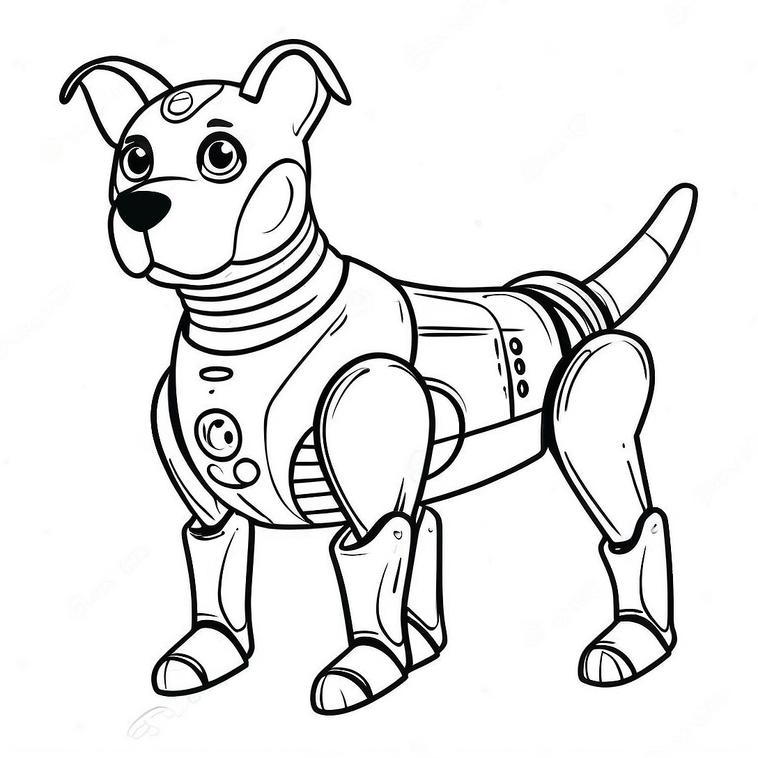 Robot Dog Coloring Page | Robot Dog coloring page