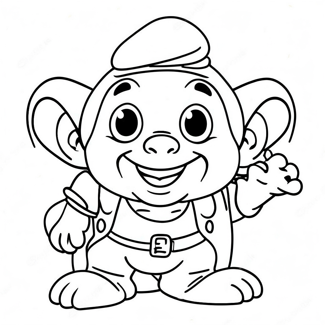 Dopey Character Coloring Page | Dopey coloring page