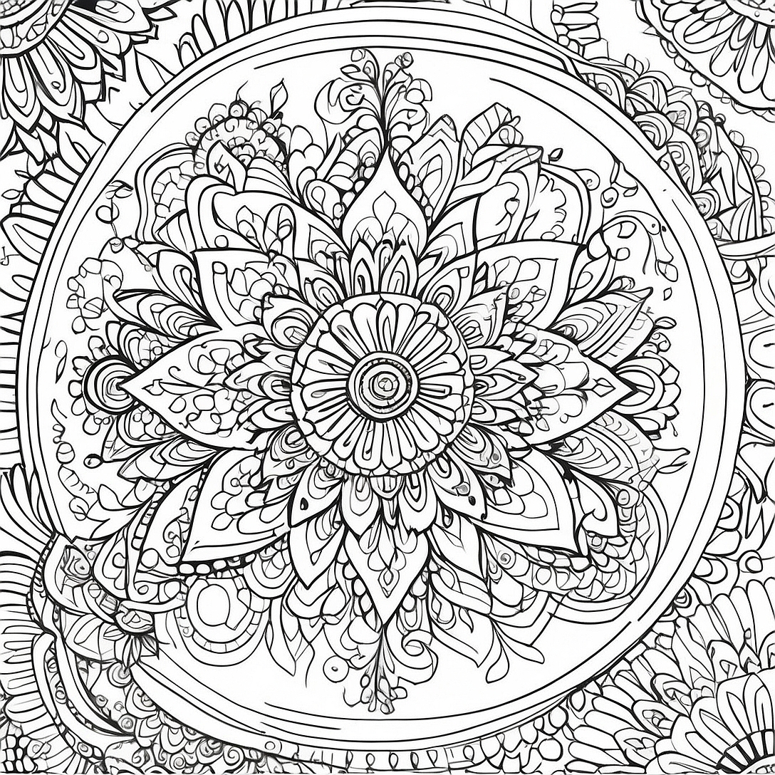 Intricate Mandala Coloring Page | Intricate coloring page