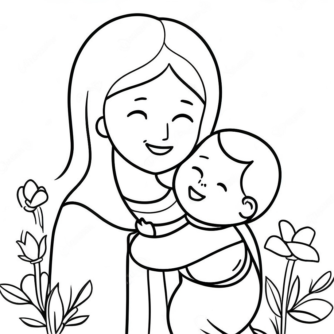 Christian Mothers Day Coloring Page | Christian Mothers Day coloring page