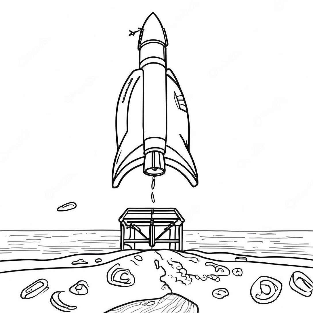 Apollo 11 Rocket Launch Coloring Page | Apollo 11 coloring page