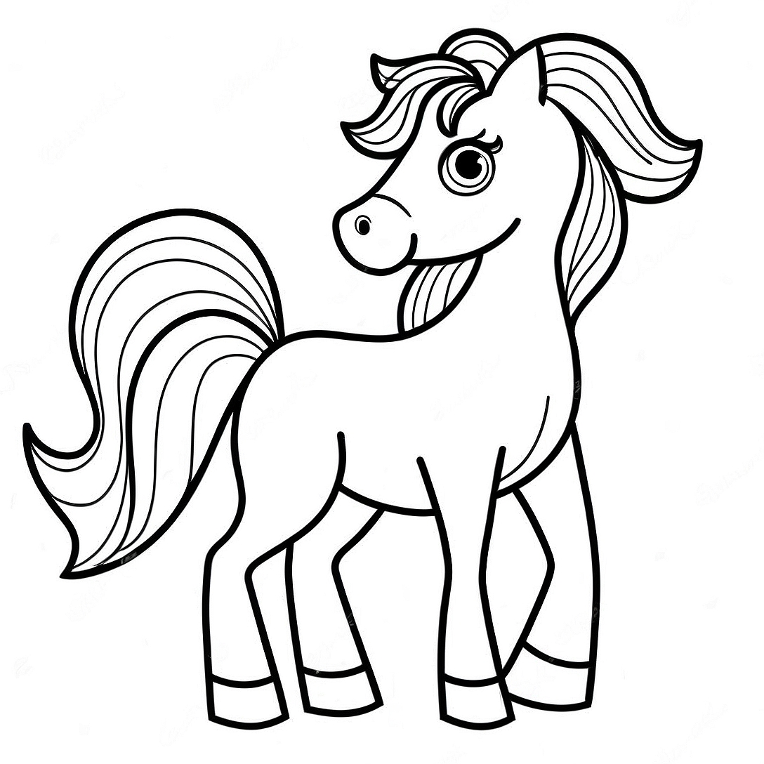 Baby Horse Coloring Page | Baby Horse coloring page