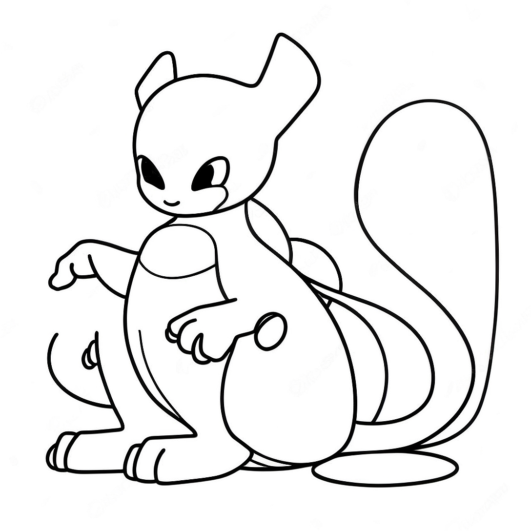 Mewtwo Coloring Page | Mewtwo coloring page
