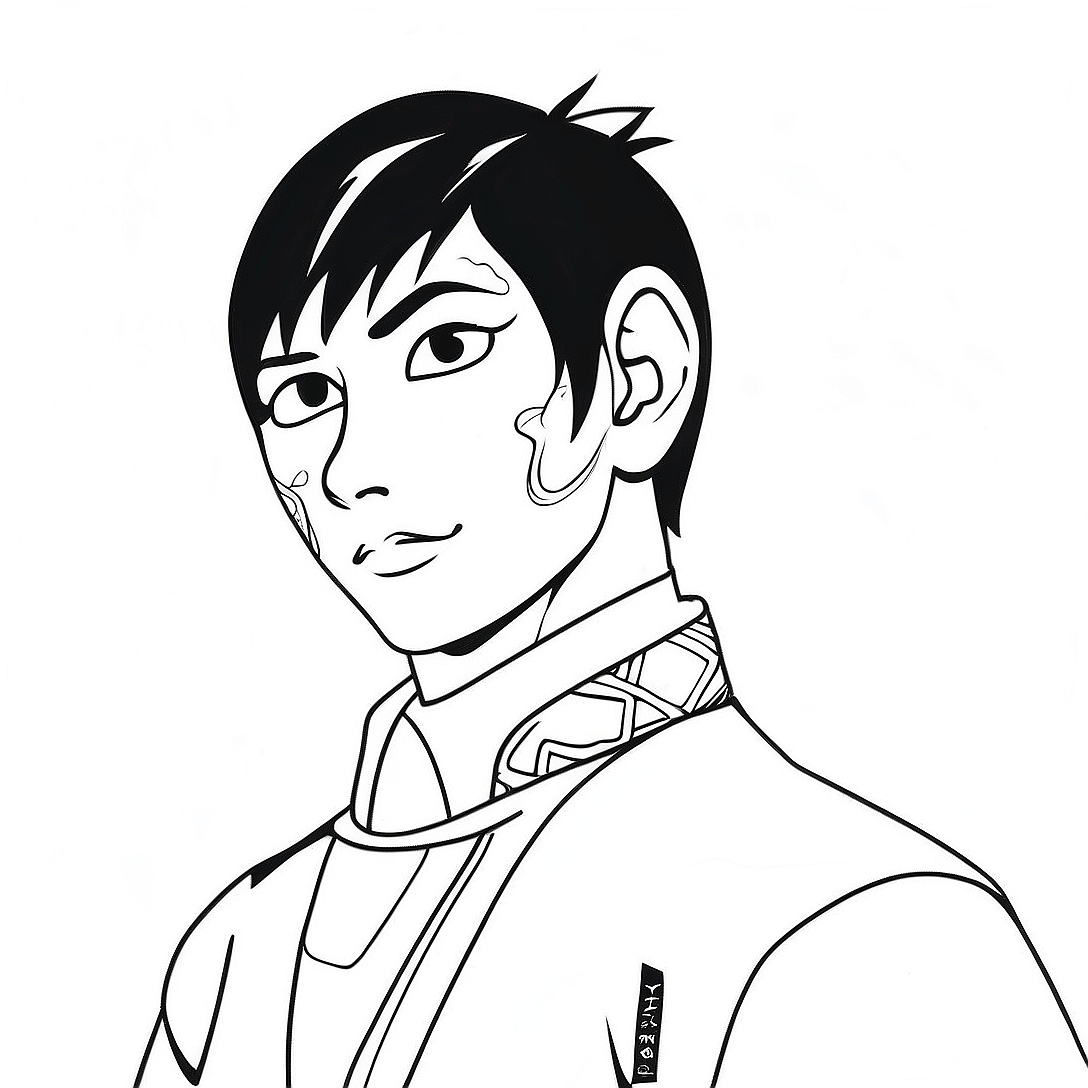 Gojo Satoru Coloring Page | Gojo coloring page